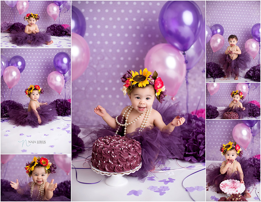 cake smash baby birthday session chicago IL