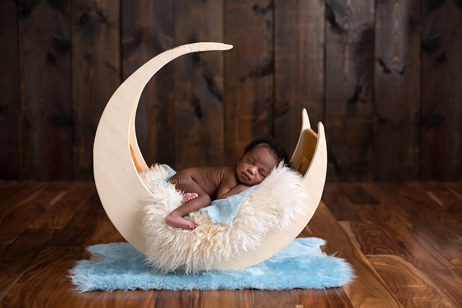 moon prop newborn photography chicago IL