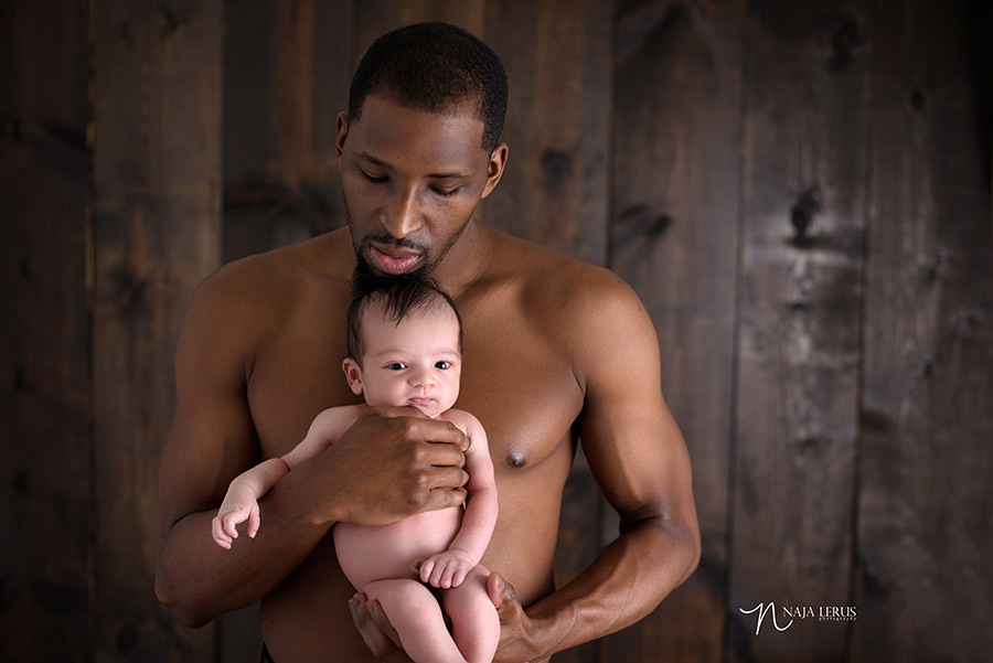 new dad with newborn son 