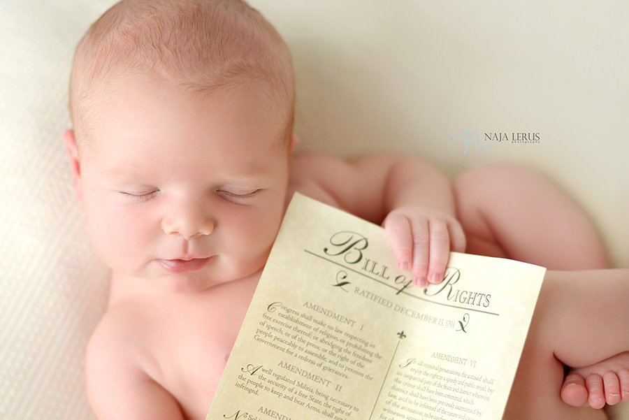 Newborn baby with bill of rights IL chicago