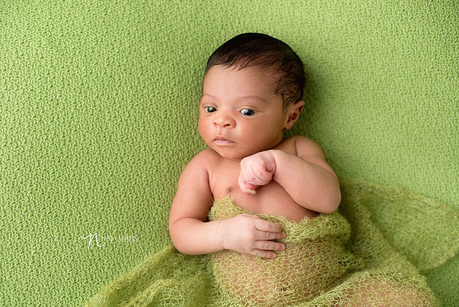 newborn photos chicago using lace wraps