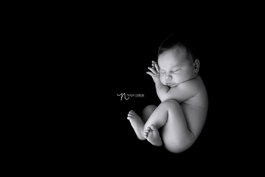 black and white newborn fine art chicago