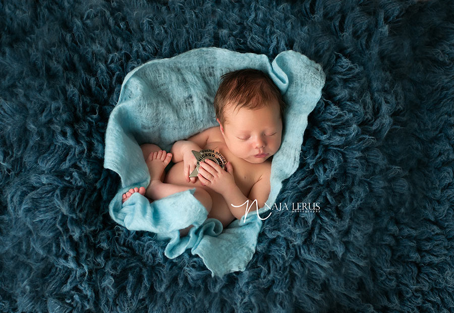 police badge newborn picture