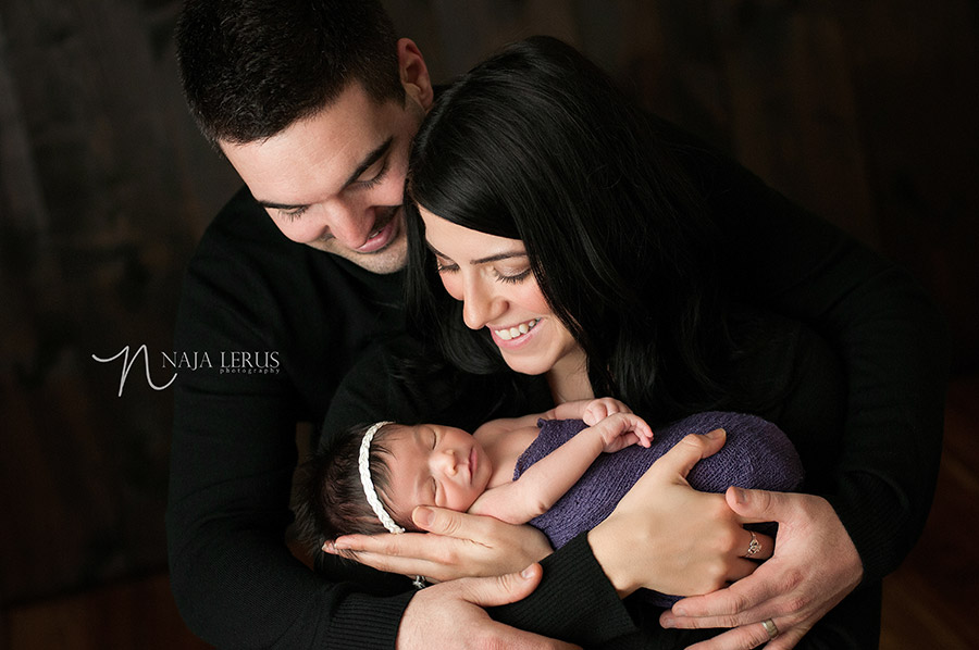 newborn family shot parent