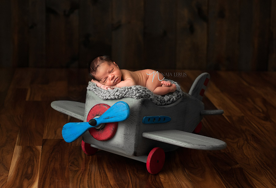 airplane prop newborn photography chicago