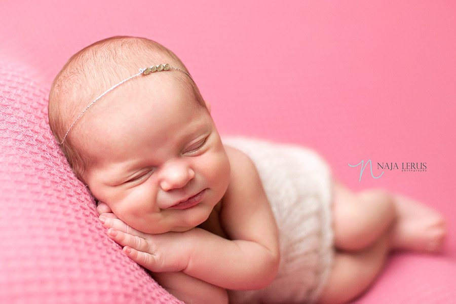 baby smiles newborn photography chicago