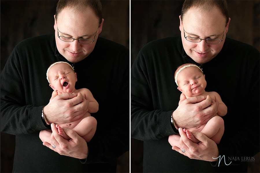 father daughter new baby newborn photography chicago