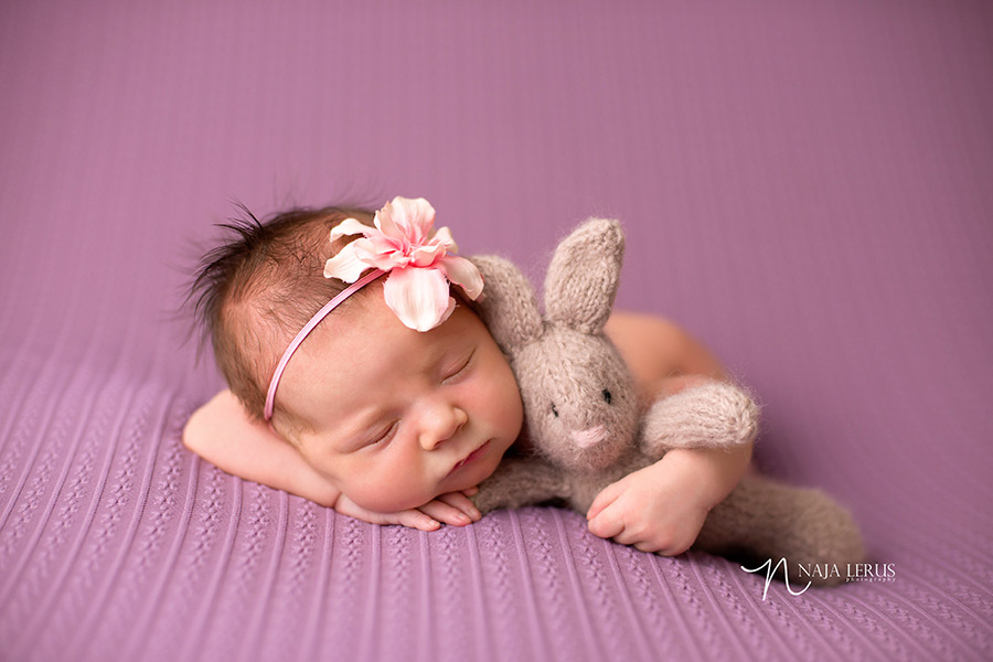 bunny prop newborn photography photographer chicago newborn