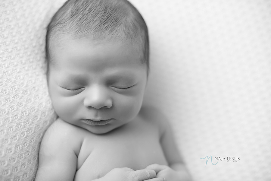 black and white newborn baby pictures close up details