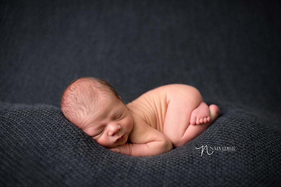 grey backdrop newborn pictures chicago photographer