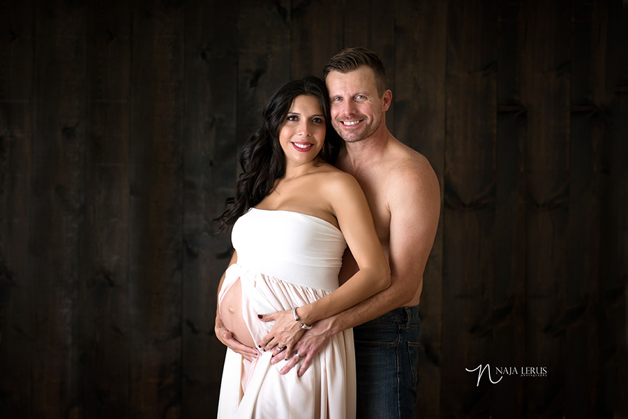 maternity gown session prop couples studio chicago