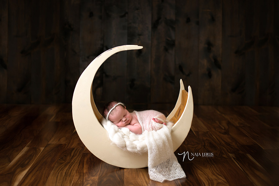 moon prop newborn photography evergreen park chicago IL