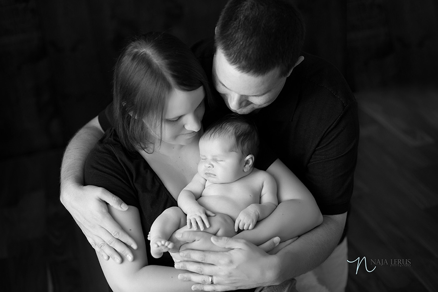 black and white modern photography newborn evergreen park il