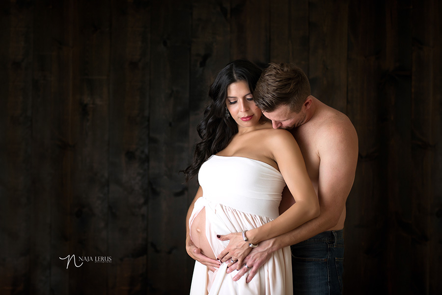 couples maternity in studio session chicago 