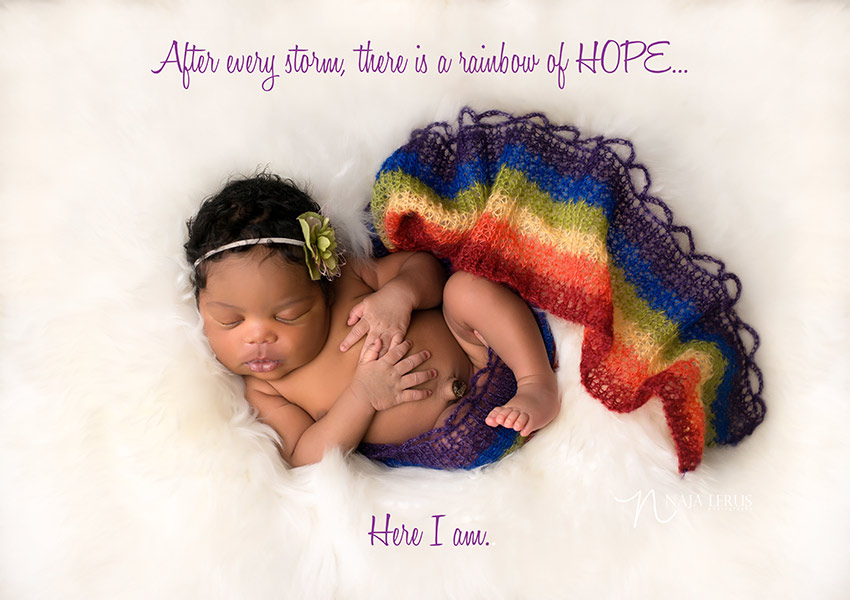 rainbow baby chicago il photographer newborn