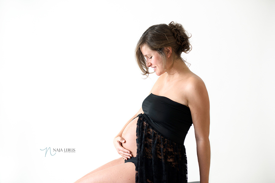 black maternity gown dress for session pregnancy photos