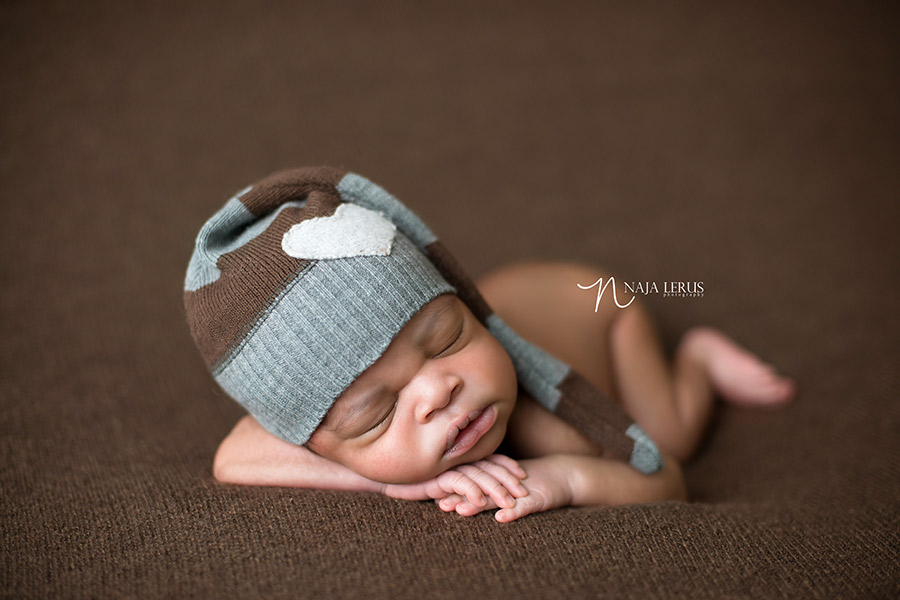 sleeping cap newborn infant newborn photography chicago