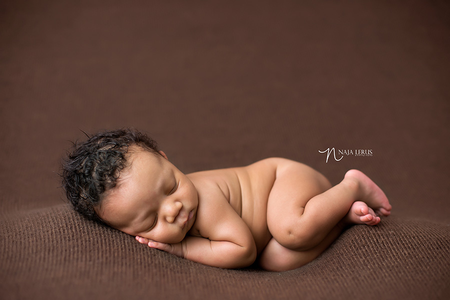 snuggle newborn pose sleepy baby