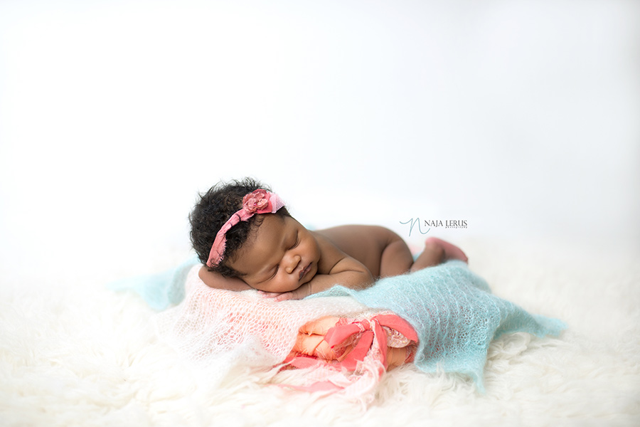 newborn photography prop shot baby girl