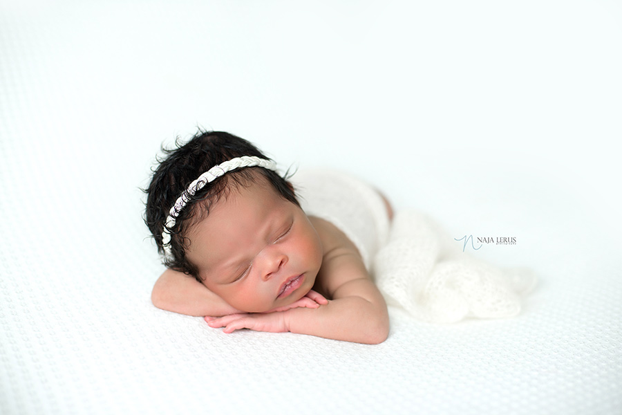 lace wrap delicate newborn baby girl picture