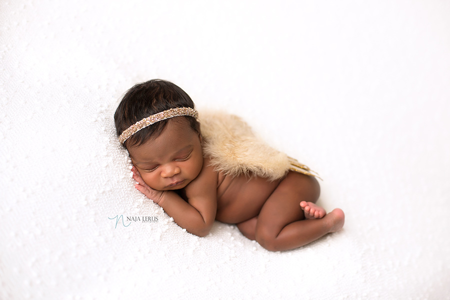 newborn angel wings on baby 