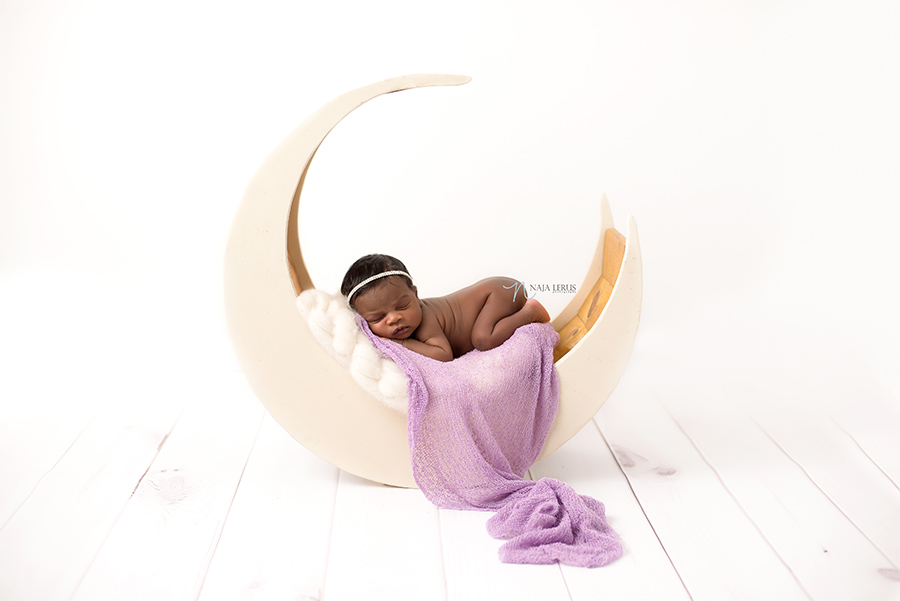 moon prop chicago IL newborn photographer