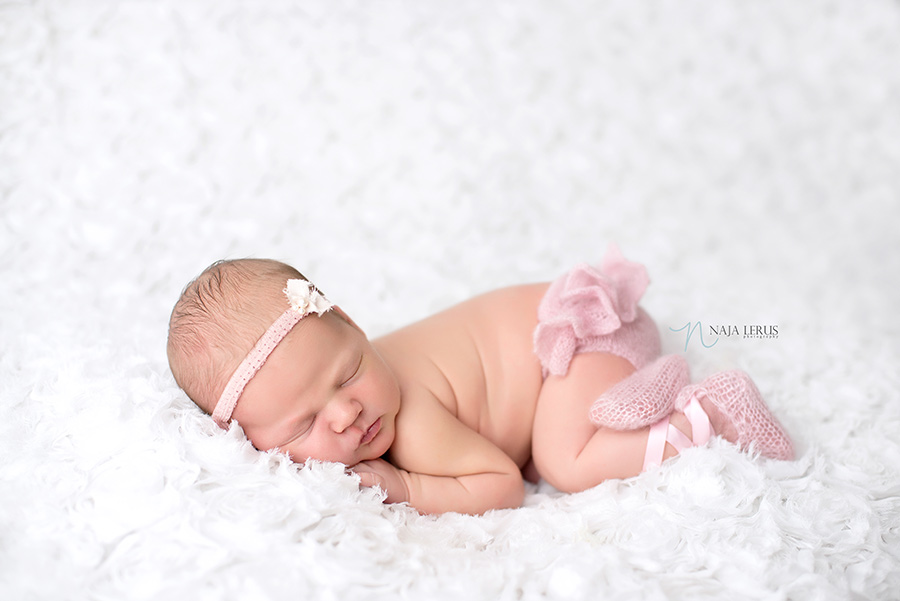 ballet and ballerina slippers newborn photography chicago